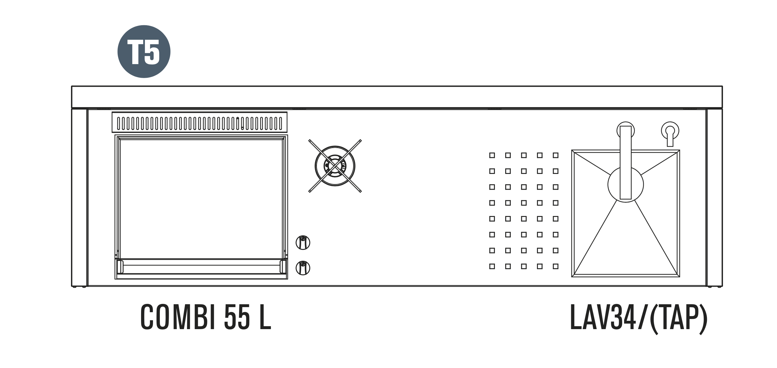 OASI Serie Outdoorküche 205 - C5 T5 (IN 55 Combi L)