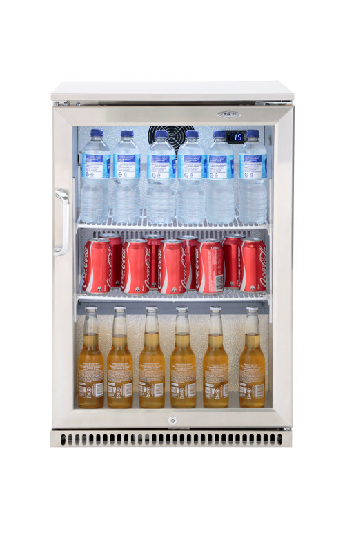Outdoorküche - Kühlschrank Einzeltür für den geschützten Außenbereich (mit Schuko-Stecker)
